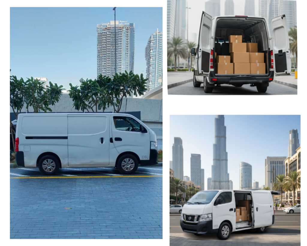 van with man delivery in Dubai